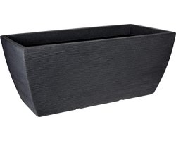 BLOEMPOT GERIBBELD 80X40X34CM ANTRACIET