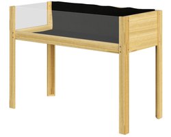 Bloempot, Groenteplantbak, Grote Capaciteit, Met Afwateringsgaten, Stevig en Duurzaam, Geschikt voor Tuinen, Balkons, Geschikt voor Groenten en Bloemen, 110×50×80 cm, Houtkleur, Hout