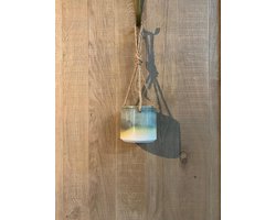 Bloempot hangend porselein groen