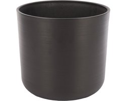 Bloempot Houtskool | Ø32 - Ronde planten pot - middelgroot - Binnen en Buiten - 32x30cm - Breukbestendig - Zwart