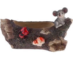 Bloempot Koala - Vetplant pot Cactus pot - Planten decoreren - Schattig hars design - 1 stuk - Koala