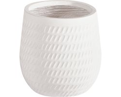 Bloempot LIVADIA Steen 20 cm Gebroken wit