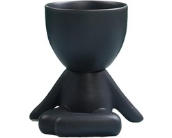 Bloempot met gezicht - keramische potten met drainagegaten - mooie menselijke vorm - moderne decoratieve plantenbak voor binnenbloemen, planten, cactussen en bonsai