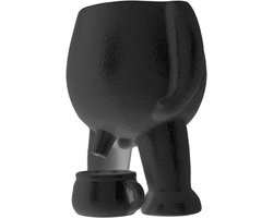 Bloempot met Grappig Plassend Mannenontwerp – Unieke Succulent Plantenbak voor Thuis en Kantoor (ZWART)