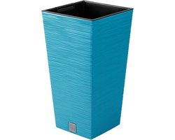 Bloempot met Reservoir - Plantenbak Bak - Planten Verzorgen - Relief Decoratie - 24 x 45 cm - Blauw