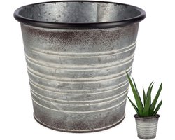 Bloempot Metaal 19x16 cm - Plantenstandaard - Plantenmand - voor Planten - Bloemen