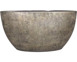Bloempot Mira ovaal - l49 x b20 x h25cm - Goud