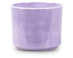 Bloempot Noor Lila – Keramiek Ø14,5 cm – Hoogte 12 cm – Glanzend – Tijdloos Design – Voor Binnenplanten