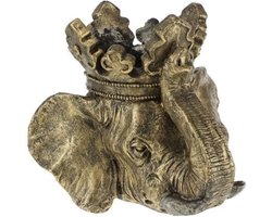 Bloempot Olifant - Bloempotten voor Binnen en Buiten - Plantenbak - Goud - Brons - 43 cm breed