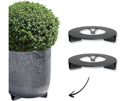 Bloempot Onderzetters - Plantenbak Schotels - Vloeren Beschermen - Gemaakt van Gerecycled Materiaal - 27 cm Diameter - Zwart