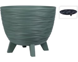 BLOEMPOT OP POTEN 290XH240MM blauw