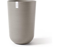 Bloempot - Plantenbak - Binnen en buiten - Gemaakt van gerecycled materiaal - 52 cm hoog - Taupe