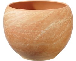 Bloempot - Plantenbak Pot - Planten Verpotten - Waterafstotend Frostbestendig - 37 x 37 x 27.5 cm - Licht Marmer