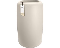 Bloempot - Plantenbak Rond - Stijlvol Interieur - 100% Gerecycled Plastic - Ø 39 cm - Linnen Wit