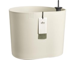 Bloempot - Plantenbak Sierpot - Planten Verzorgen - Geïntegreerd Waterreservoir - Ø 100.5 x H 36 cm - Linnen Wit