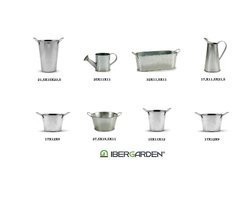 Bloempot plantenpot plantenbak zink set van 8