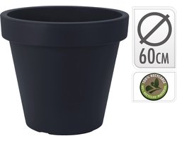 Bloempot rond 60 cm - Ronde Kunststof Plantenpot voor Binnen & Buiten – Weerbestendig & Lichtgewicht – Antraciet