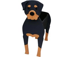 Bloempot Rottweiler - Hond- Plantenpot - Binnen en Buiten - Schattig - Dieren - Decoratieve - Woonaccessoires - Tuinaccessoires - Tuindecoraties