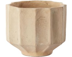 Bloempot Salou - Plantenbak rond - Binnen planten - Papier-maché materiaal - Ø21cm - Wit