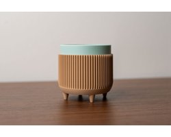 Bloempot The Ellwood Ø 16,5 Hout/ Pastel Licht Groen