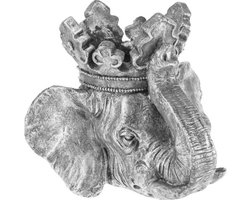 Bloempot - Vaas - Olifant - Vazen - Plantenbak - Beton Grijs - 43 cm breed
