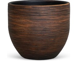 Bloempot voor Binnen - Aardewerk - Bruin - Ø 16 cm - Plantenpot - Handgemaakt - Hoogwaardige Kwaliteit