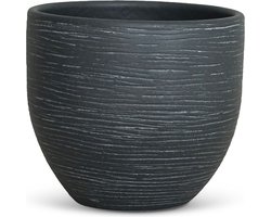 Bloempot voor Binnen - Aardewerk - Grijs - Ø 20 cm - Plantenpot - Handgemaakt - Hoogwaardige Kwaliteit