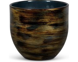 Bloempot voor Binnen - Aardewerk - Metallic Goud Bruin - Ø29 cm