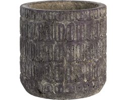 Bloempot voor Binnen & Buiten – Bruin – Decoratieve Pot – Ø 20 cm – Beton