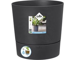 Bloempot voor Binnen & Buiten - Ø 29.5 x H 29.1 cm - Houtskoolgrijs - Eenvoudig water geven - Elho Greensense Aqua Care Rond 30