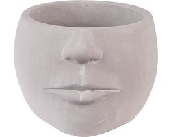 Bloempot voor Binnen – Grijs – Rustieke Pot – 17x15x10 cm – Steen – Hoofdmotief