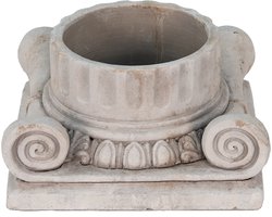 Bloempot voor Binnen – Grijs – Rustieke Pot – 21x21x11 cm – Steen