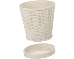 Bloempot Voor Buiten - Grote Plantenbak - Groenten Kweken - Met Schaal En Drainage - 16.5x16.5x16cm - Zoals Getoond