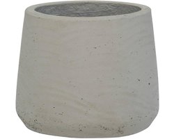 Bloempot XXL - Kweekpot Rond - Planten Binnen - Gepolijst Porselein - 34x34x28.5cm - Grijs