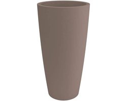 Bloempot Zuil - Plantenzuil Vaas - Buiten Tuinieren - Onbreekbaar Krasvast - 36x70 cm - Taupe