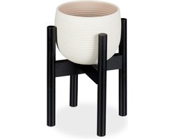 bloempothouder bamboe - verstelbaar - tot 60 kg - bloempotten tot 32 cm - 35,5 cm hoog