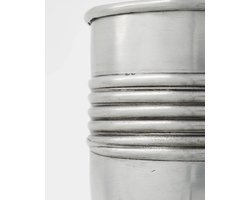 Bloempotten Groove zilver 18cm
