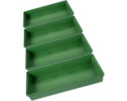 Bloemschikschalen 4-pack - Bloemstukken Schuim - Decoreren Buiten - Rechthoekige DIY Blokken - 26 x 12 x 4 cm - Groen
