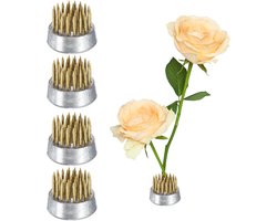 Bloemstuk basis - Bloemschikken benodigdheden - Bloemschikken - Rond Bloemschikken bloemkikker - 4-pack -2,3 cm in diameter -Hoogwaardig roestvrij staal - voor Tuin Hotel en Woondecoratie - Cadeaus voor tuinliefhebbers