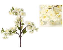 Bloesem Kunstbloem - Prunus tak Fim Large - wit- L8cm B 8 cm - Hoog 80CM