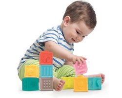 Blokken Set - LUDI Baby - Zachte Babyblokken met Ribbel Textuur