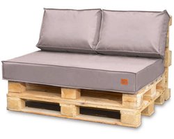 Blomster Outdoor - Tuinkussens Set voor Palletmeubels - Waterafstotend - Europallet - 120x80x15 cm