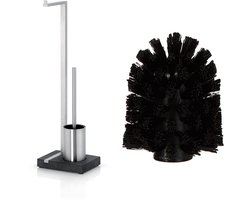 blomus -MENOTO- Staande WC-set van mat roestvrij staal & Badkamer- Vervangborstel van kunststof voor toiletborstel, eenvoudig te verwisselen, voor blomus NEXIO-/MENOTO-/Duo-/Primo-/ARA/UNO-serie