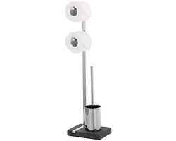 Blomus Menoto Toilet Brush Holder, Stainless Steel, For Toilet Brush And Toilet Rolls