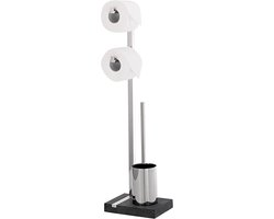 Blomus Menoto Toilet Brush Holder, Stainless Steel, For Toilet Brush And Toilet Rolls