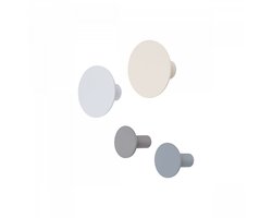 Blomus Ponto wandhaken set van 4: warm grey, tradewinds, micra chip & moonbeam