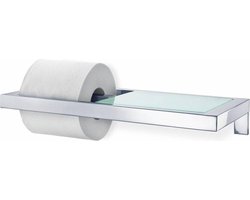 Blomus toiletpapierhouder Menoto met planchet gepolijst