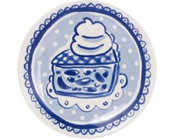 Blond Amsterdam bord plat 18 cm taartje - Delfts Blond