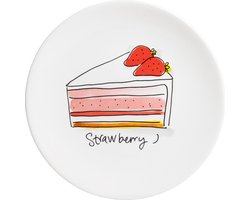 Blond Amsterdam, Even Bijkletsen: Bord Strawberry 18cm