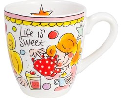 Blond Amsterdam Even Bijkletsen mini mok - roze rand